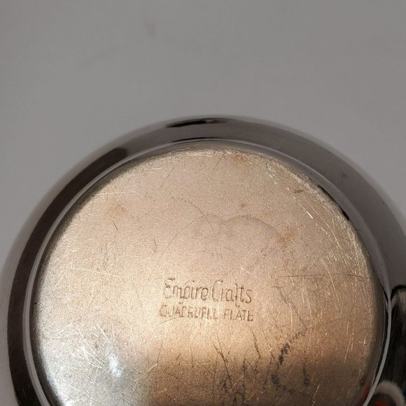 Empire Crafts Silver Plate Creamer and Sugar Set, Mid Century Quadruple Plated - Picture 3 of 6